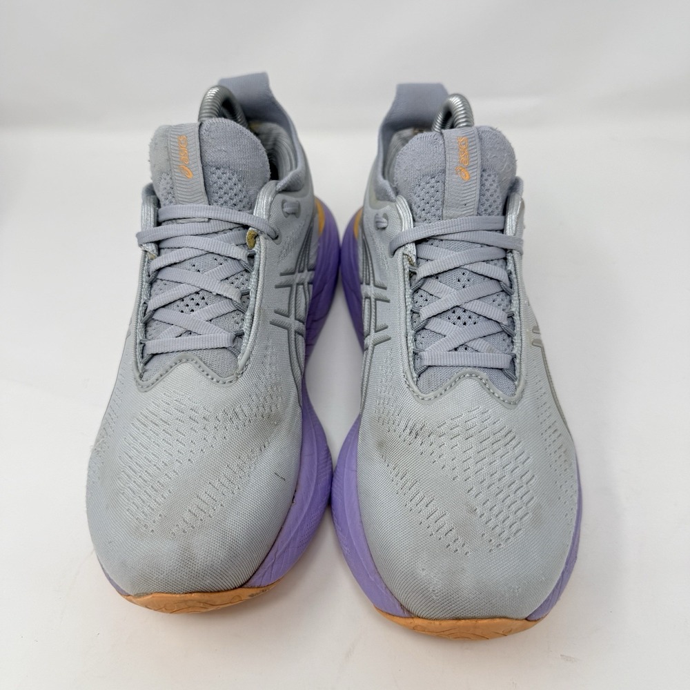 ASICS Gel-Nimbus 25 Womens Size 8 Running Shoes Grey Purple Orange 1012B356 - Picture 4 of 10
